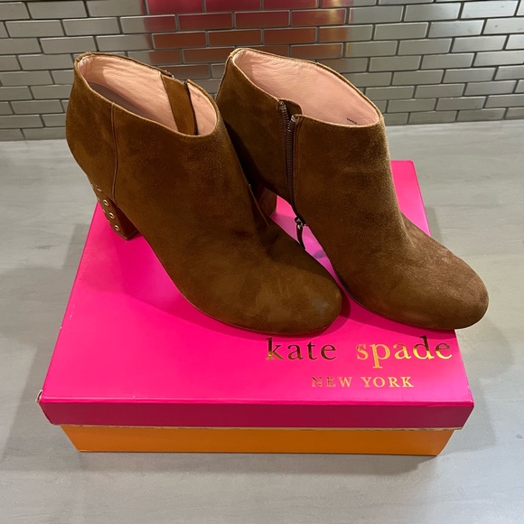 Kate Spade NewYork, brown suede booties - Size 9.5 - Picture 3 of 12